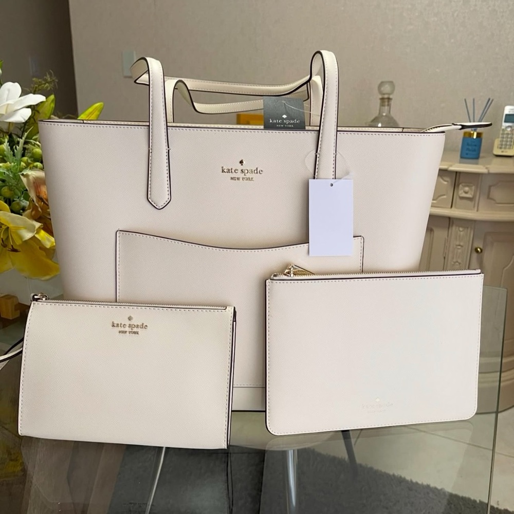 Kate Spade Cream Shoulder Bag Set